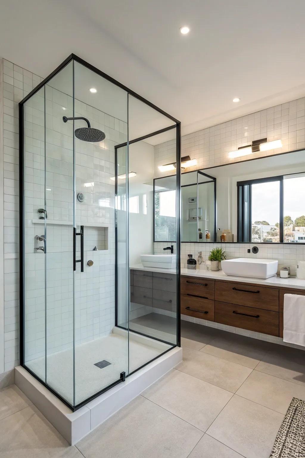 Amplify your area with transparent panels.