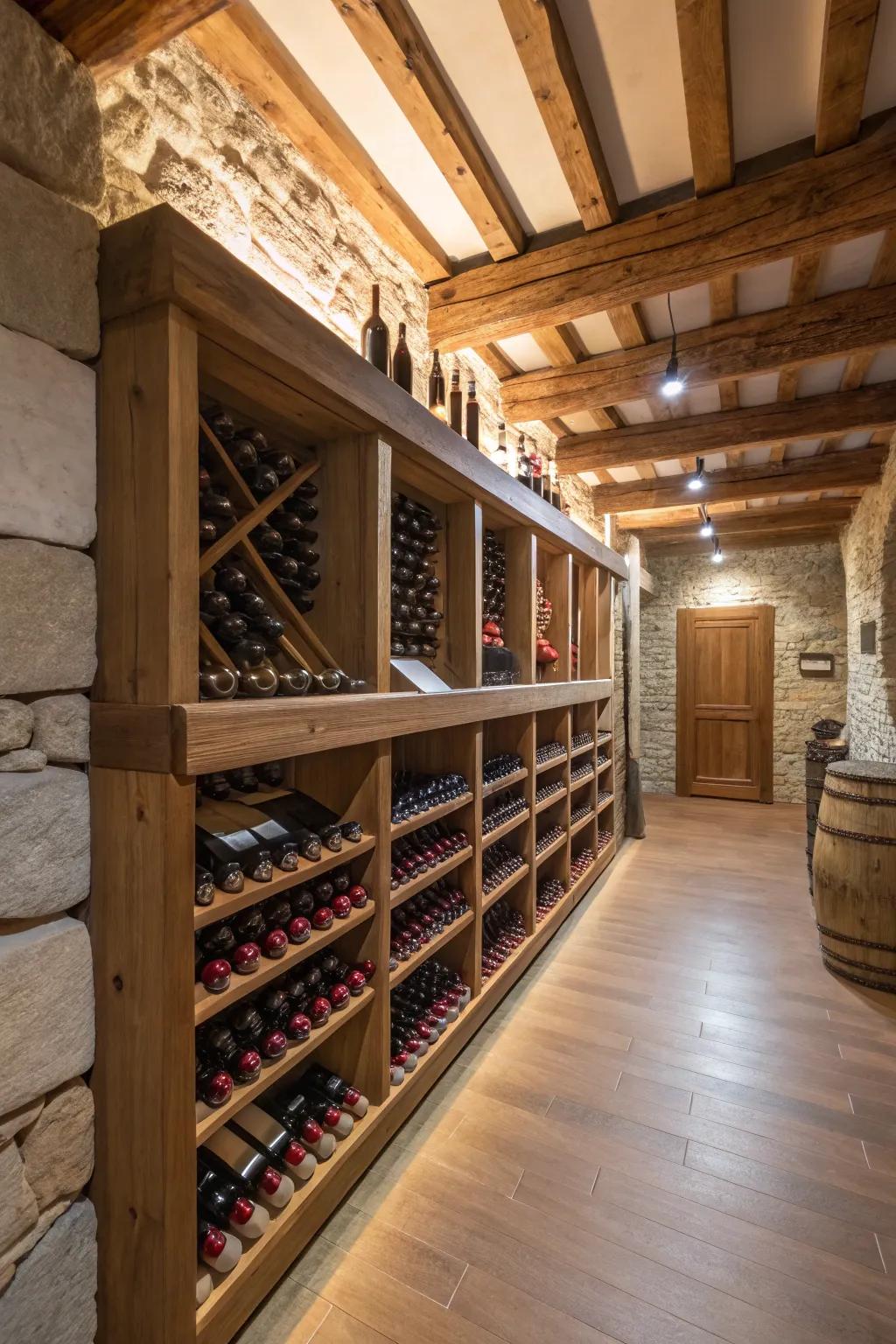 Flying shelves build a modern view.