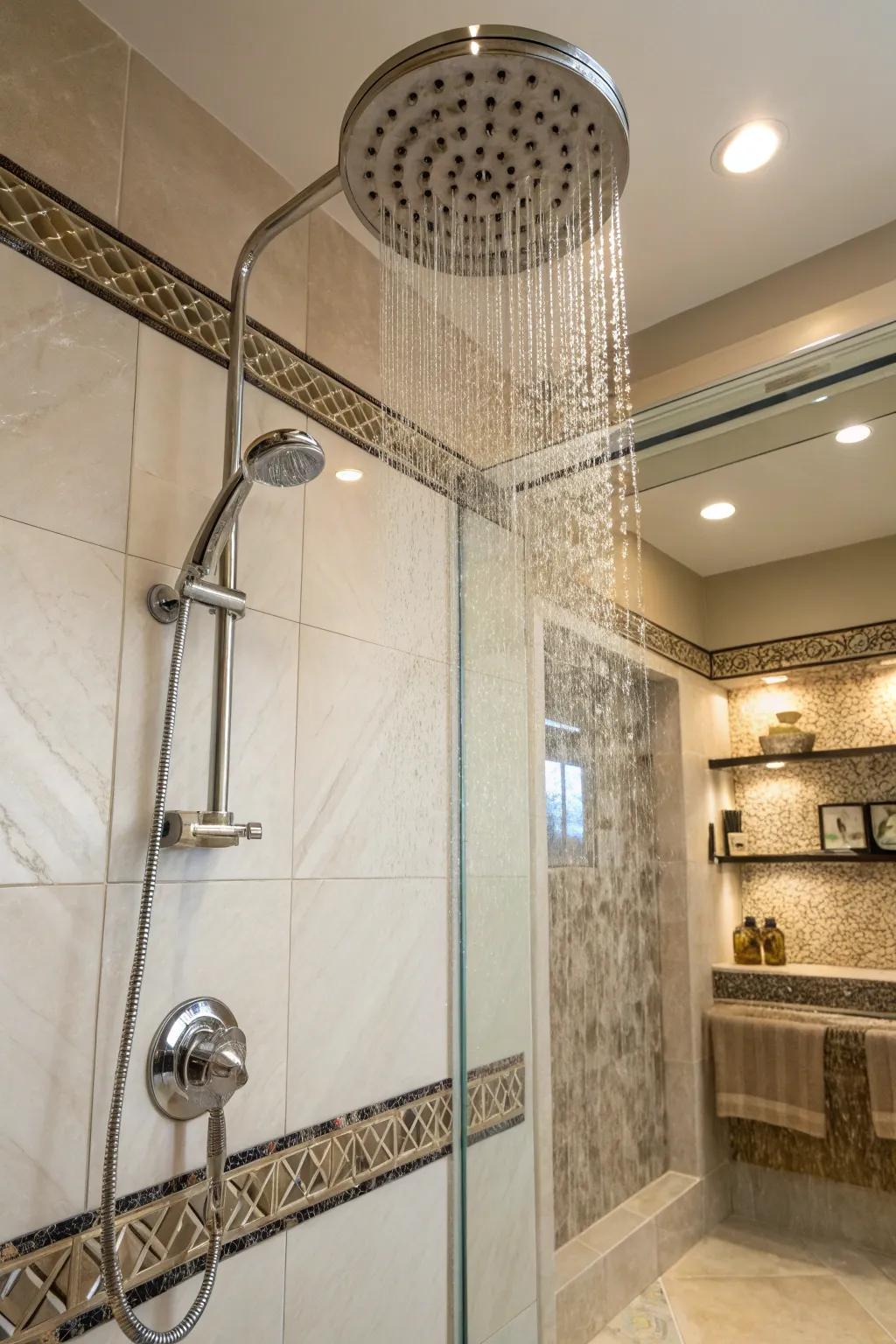 Monsoon shower units bring a spa-like touch to your home.