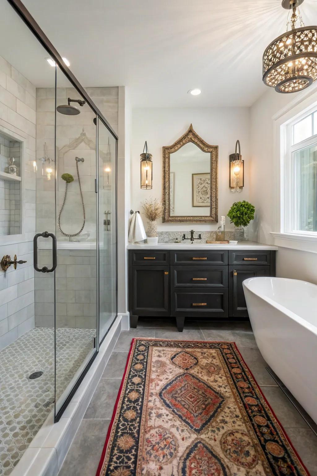 Blending contemporary and traditional elements for a distinctive aesthetic.