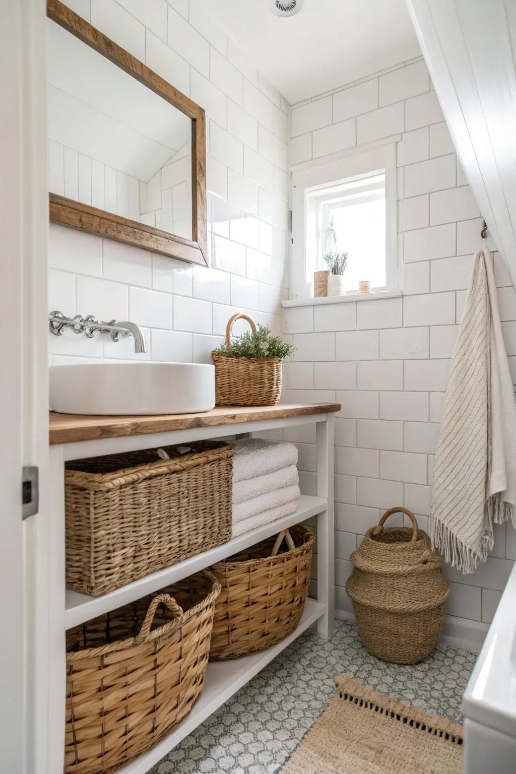 Textural elements add warmth and prevent sterility.