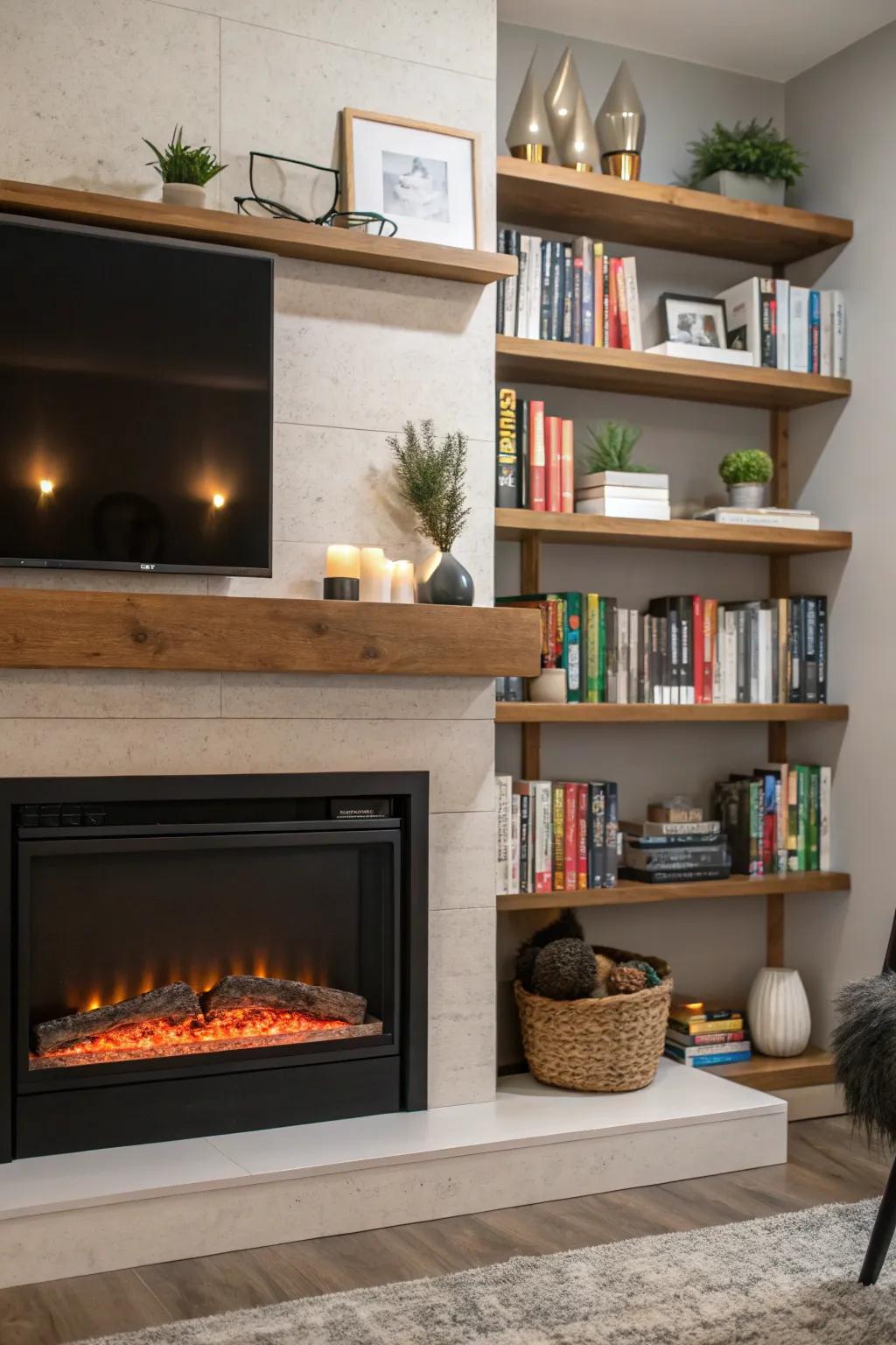 Stylish and functional floating shelves.