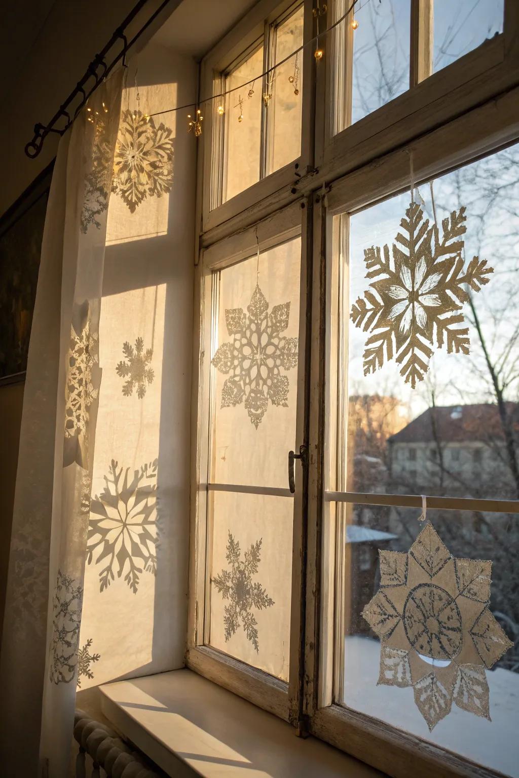 Parchment paper creates beautifully delicate, translucent snowflakes.