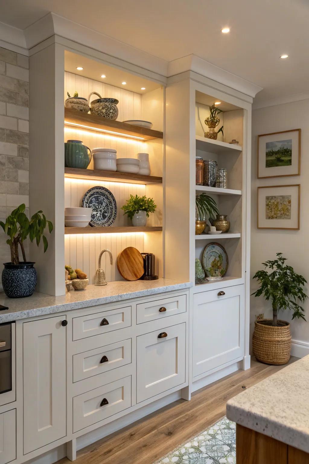 Seamless and stylish built-in shelving.