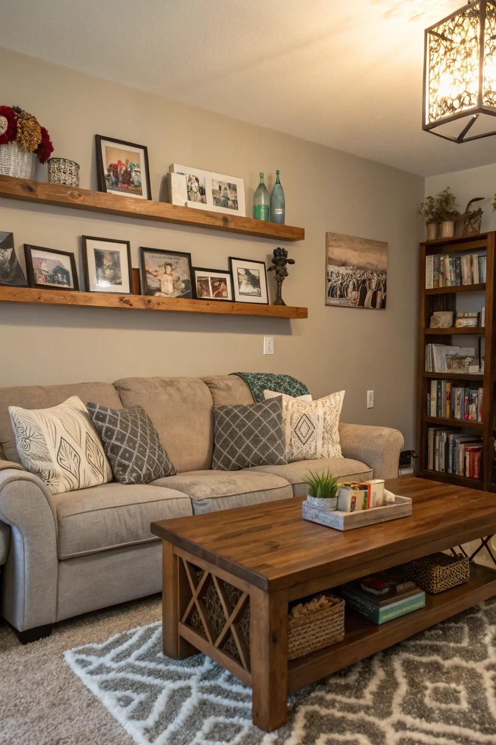 Custom touches that make the space warm.