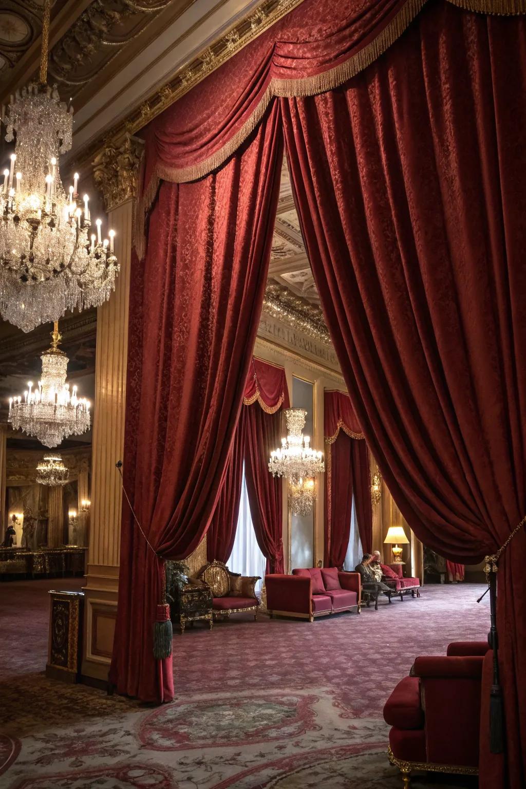 Weave valances add drama and opulence.