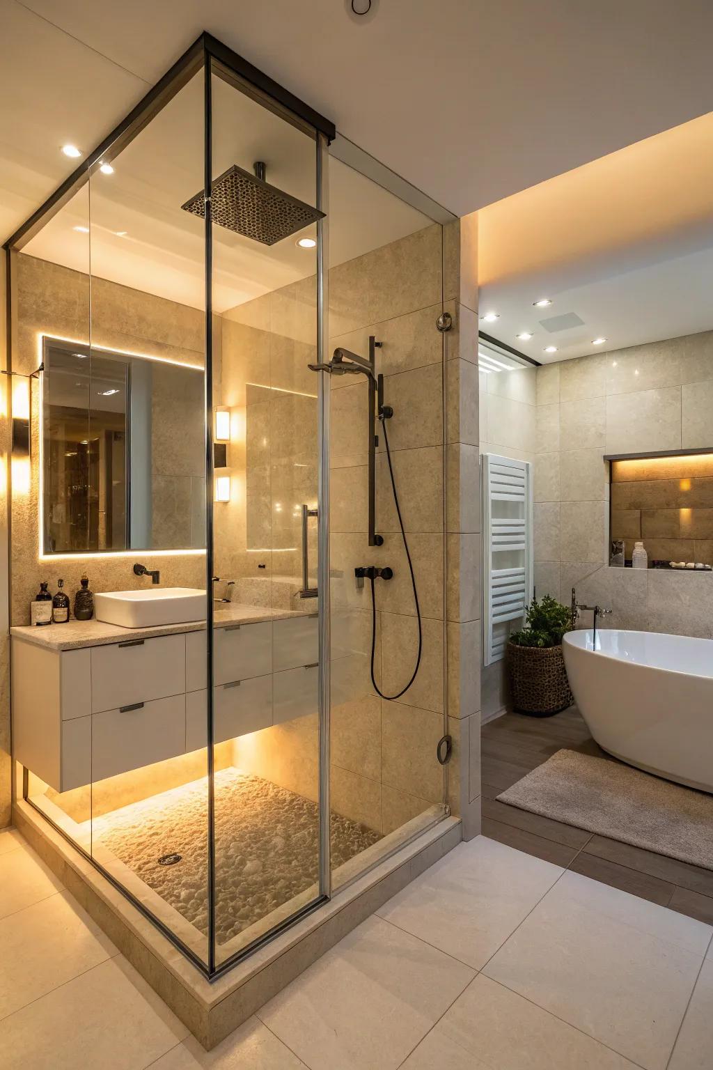 Set the mood using atmosphere-enhancing lighting.