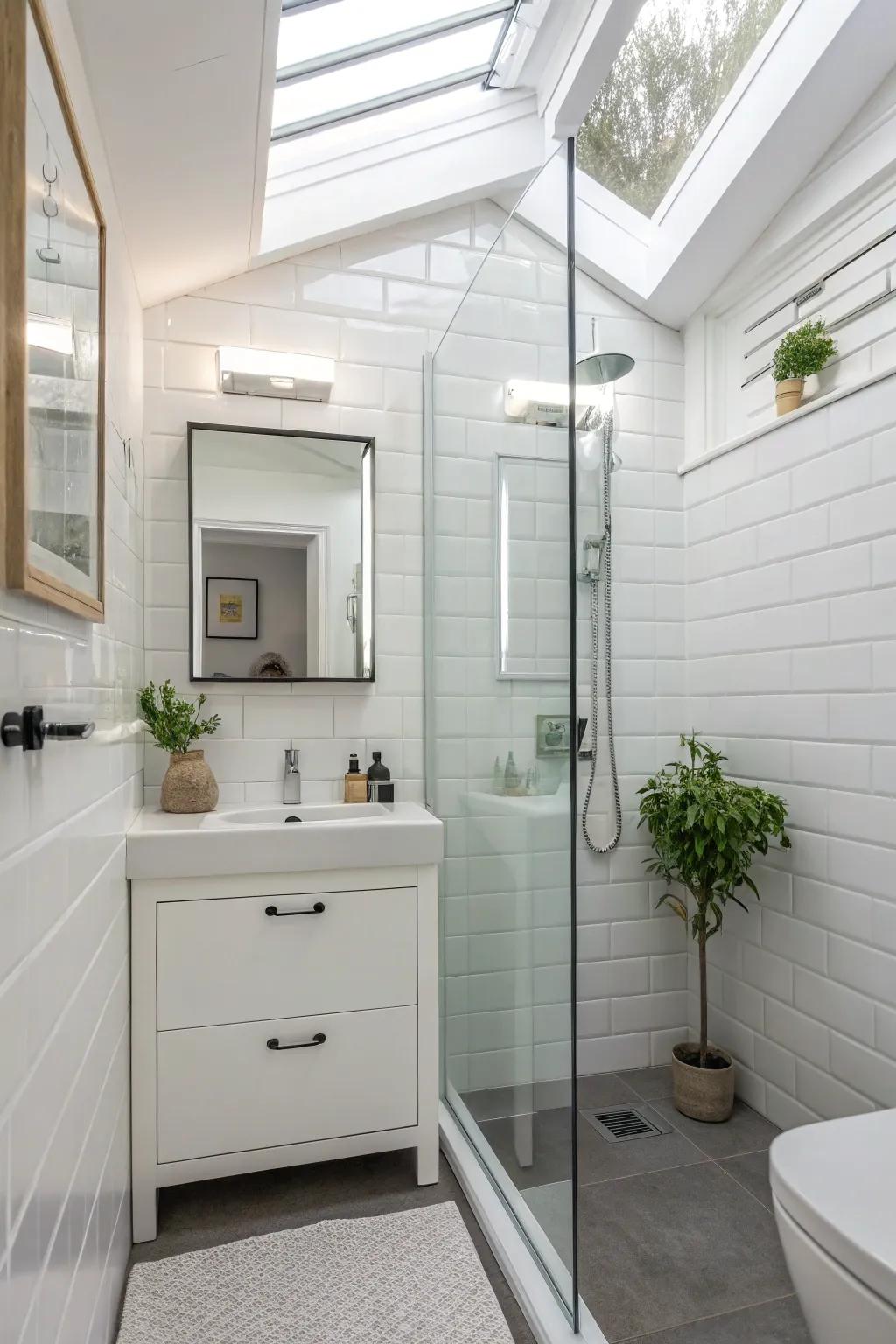 Glass enclosures give a sense of refinement while visually enlarging the area.