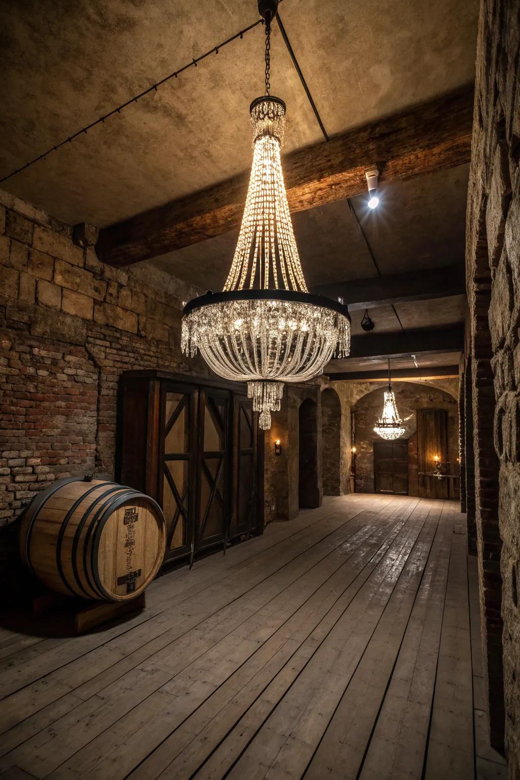 Ornamental fixtures contribute elegance and flair to your basement.