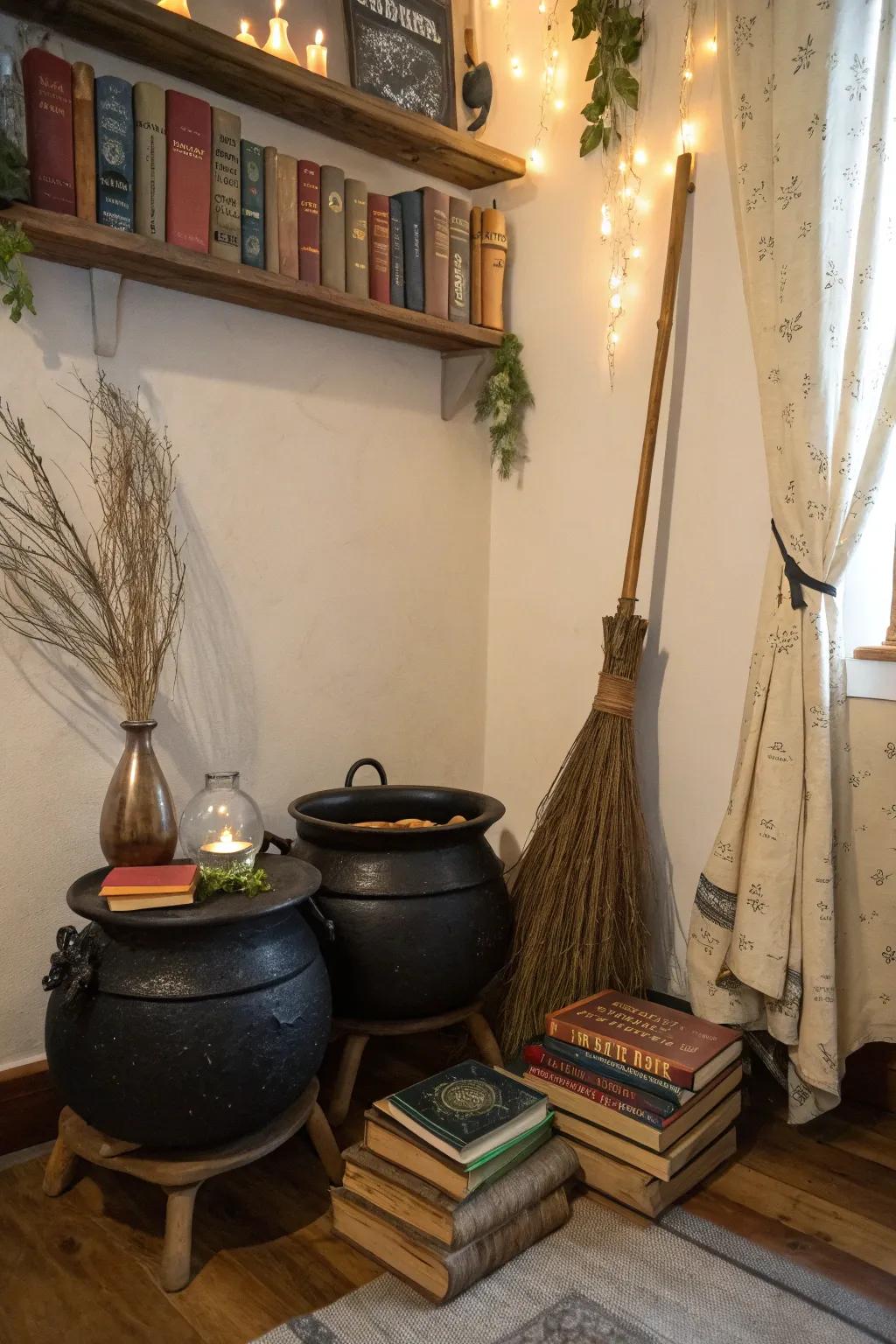 Conjure a sorceress's refuge for your Halloween festivities.