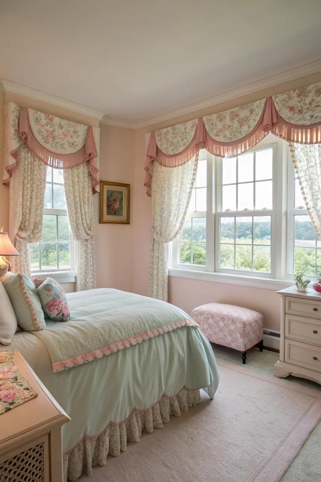 In your bedroom, scalloped borders give a softer feel.