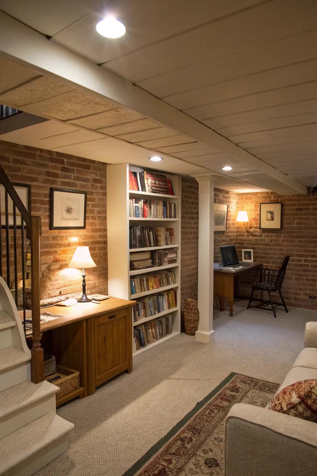 Activity lighting ensures clarity and comfort for focused undertakings.