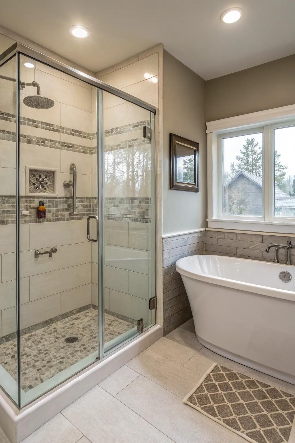 Appreciate the flexibility of a shower and tub combination.