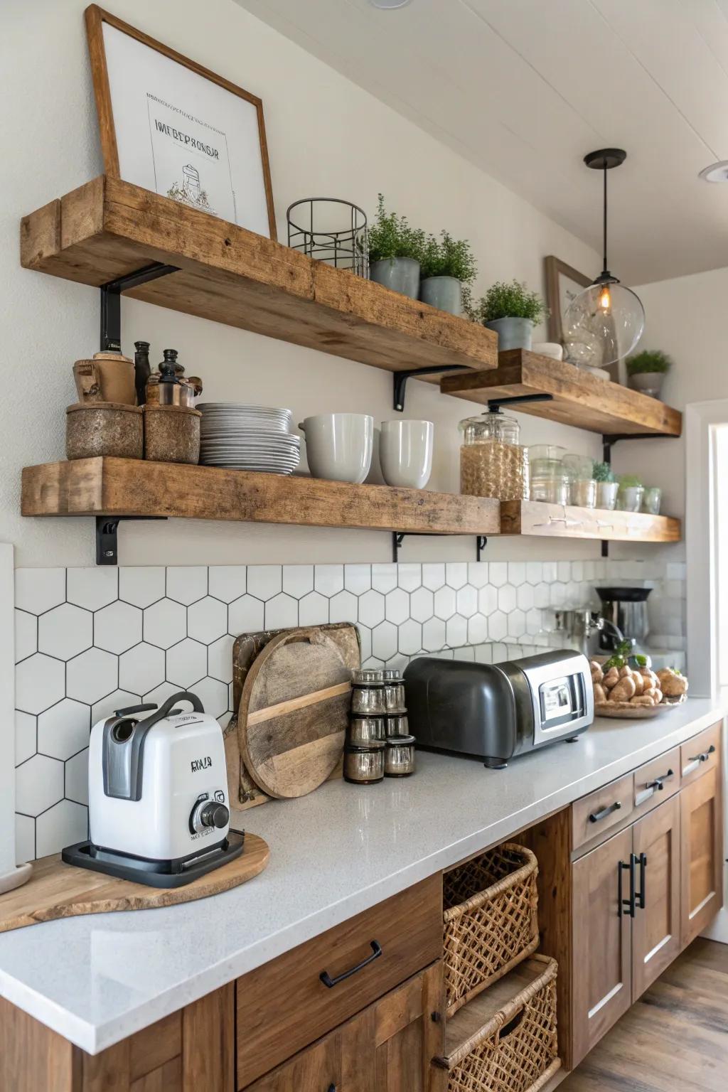 Harmonizing rustic and modern elements.