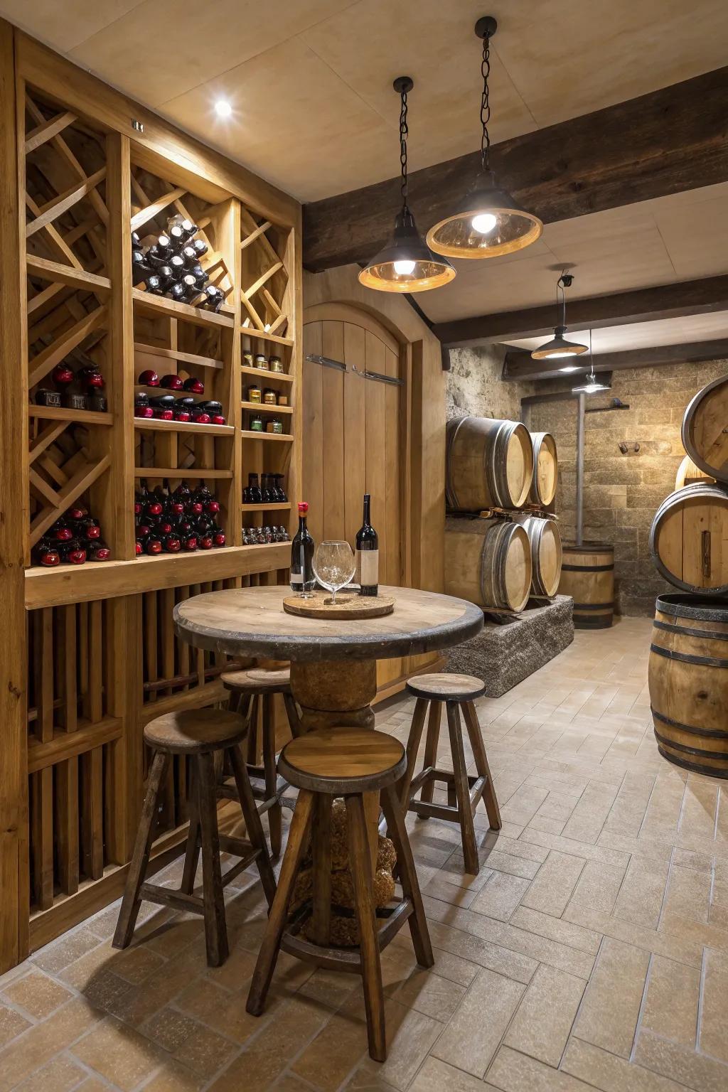 A tasting spot adds function and style.