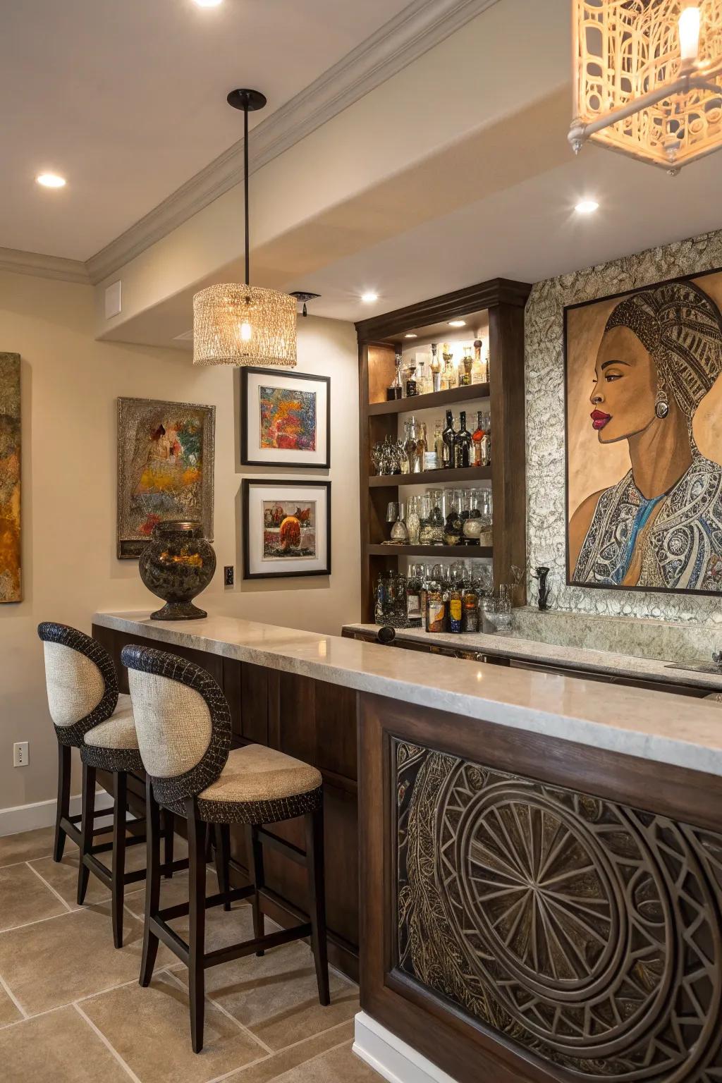 Creative elements add character and personality to your bar.
