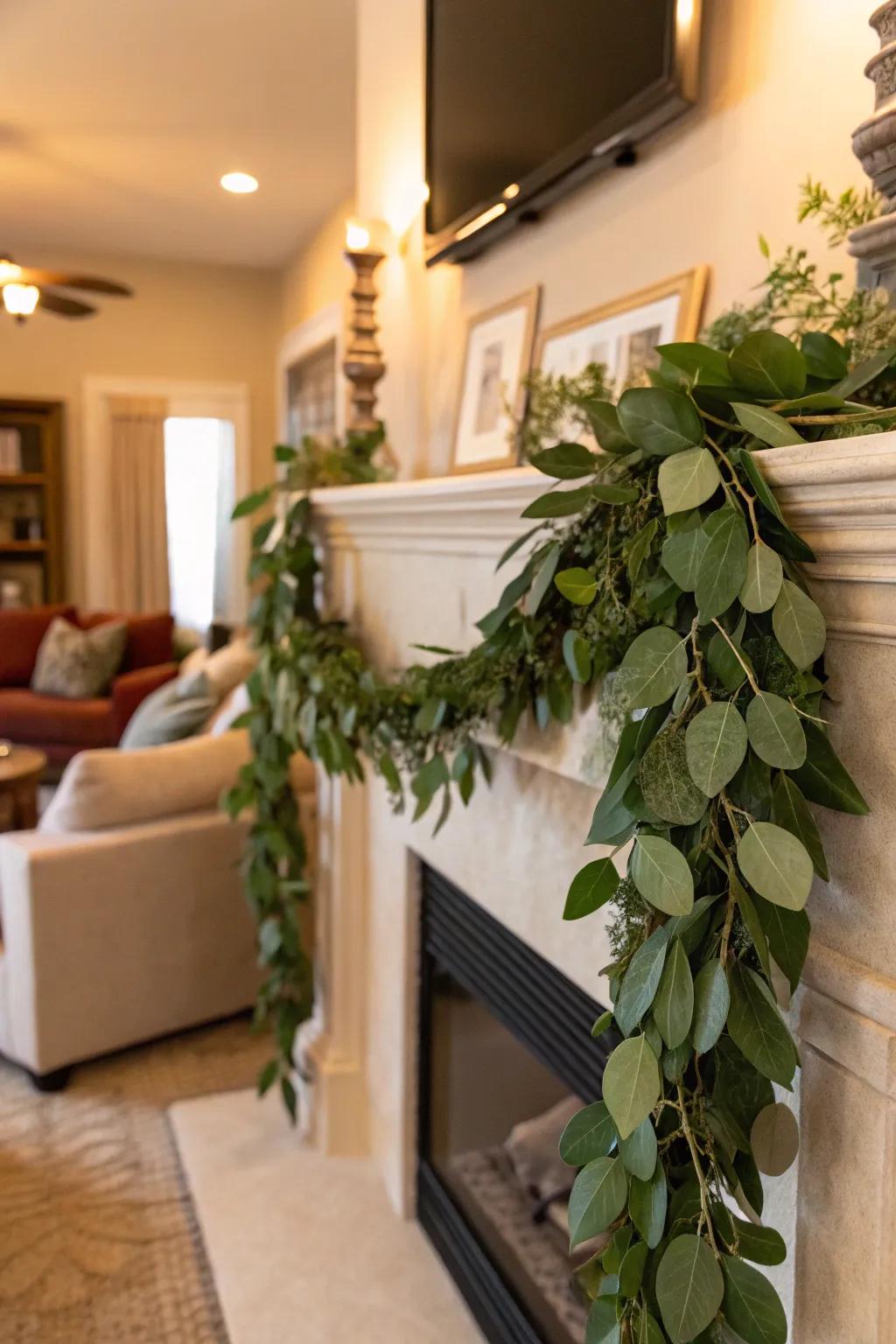 An appealing DIY foliage ornament that introduces a burst of color to the space.