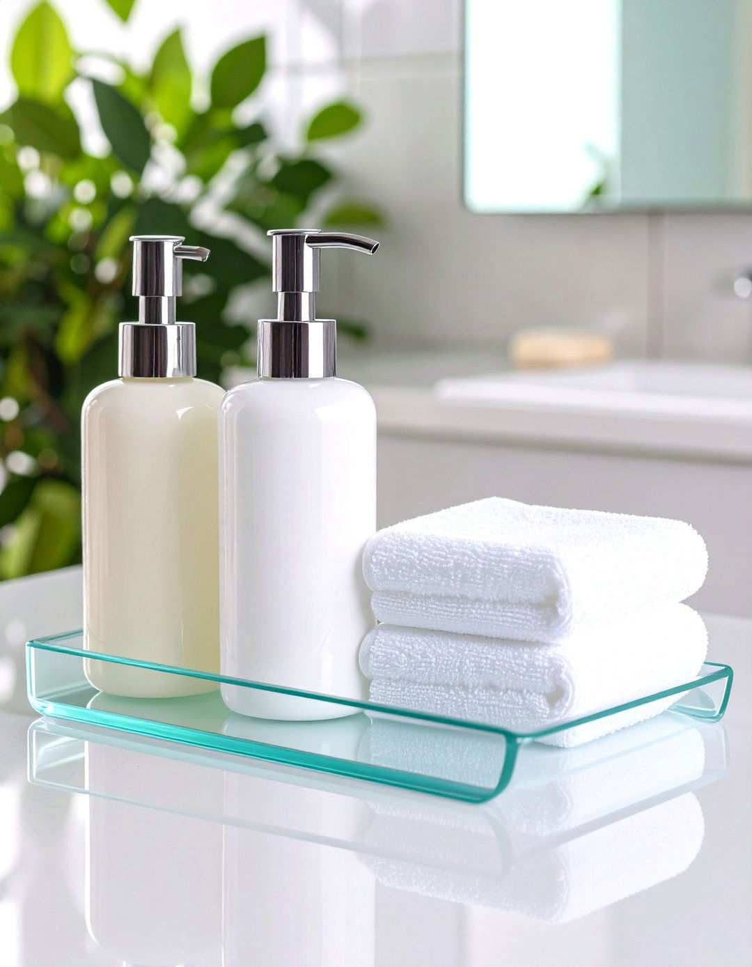 A Curated Vanity Tray Showcases Bathroom Essentials Like Jewelry - 20 Bathroom Staging Ideas