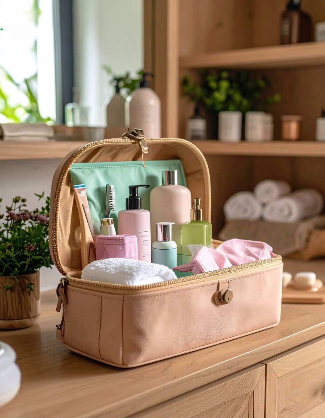 A Daily Use Capsule Kit Rotates Onto the Bathroom Counter - 20 Bathroom Counter Organization Ideas
