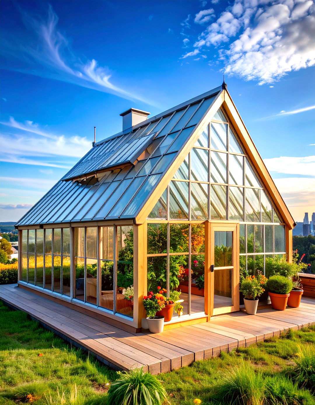 A Frame Rooftop Greenhouse - 20 Rooftop Greenhouse Ideas