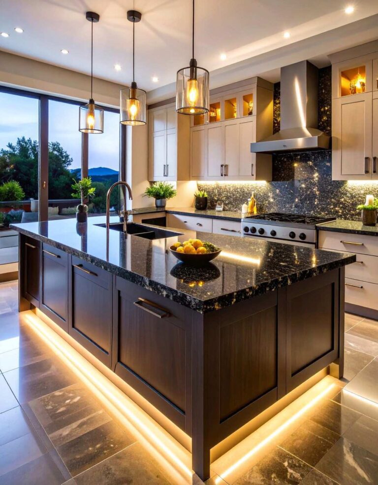 Absolute Black Granite Stands Up to Daily Wear - 20 Black Kitchen Countertops