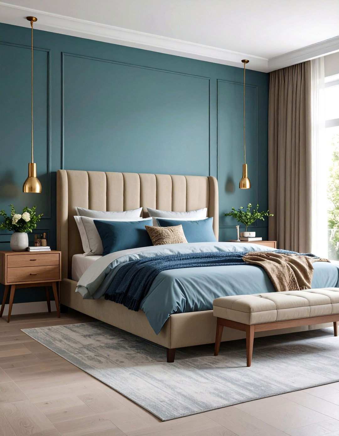 Accent Wall Injects Color into the Bedroom - 20 Bedroom Ideas For Couples