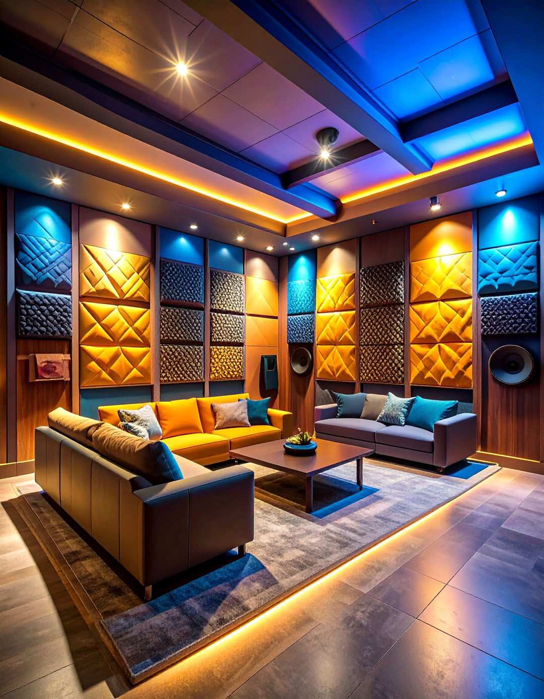 Acoustic Panel Integration for Superior Basement Theater Sound - 20 Basement Home Theater Ideas