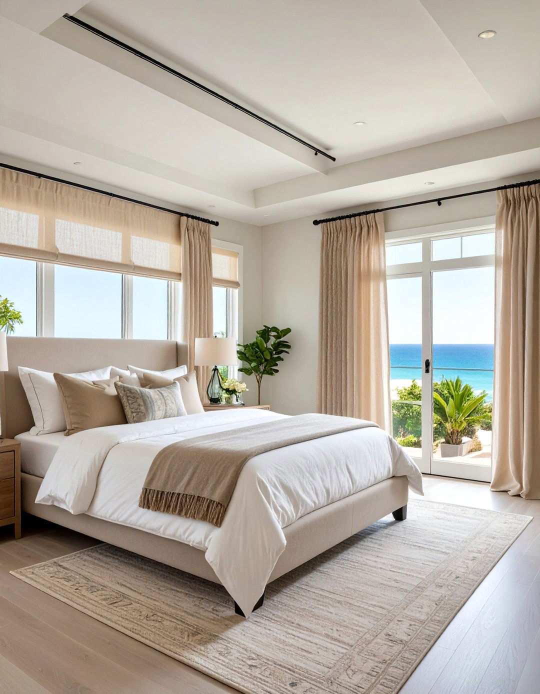 Airy Sheer Bedroom Curtain Layers - 20 Bedroom Curtain Ideas