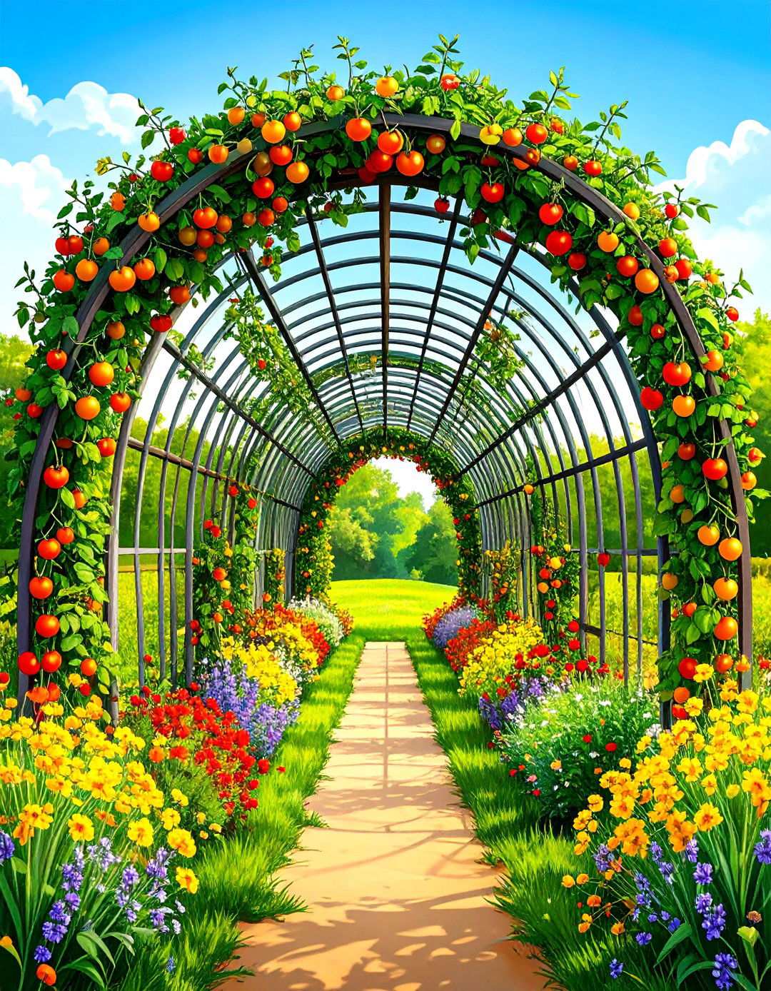 Arch Cattle Panel Trellis - 20 Tomato Trellis Ideas