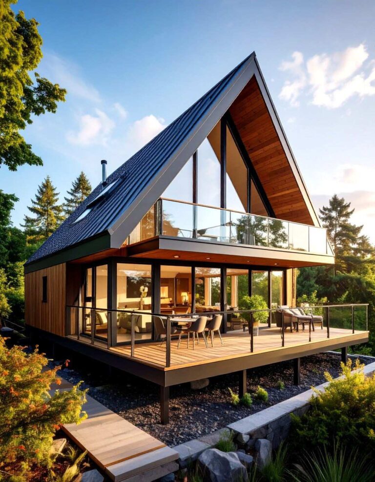 Architectural Harmony Through A Frame Balcony Integration - 20 a Frame House With Balcony