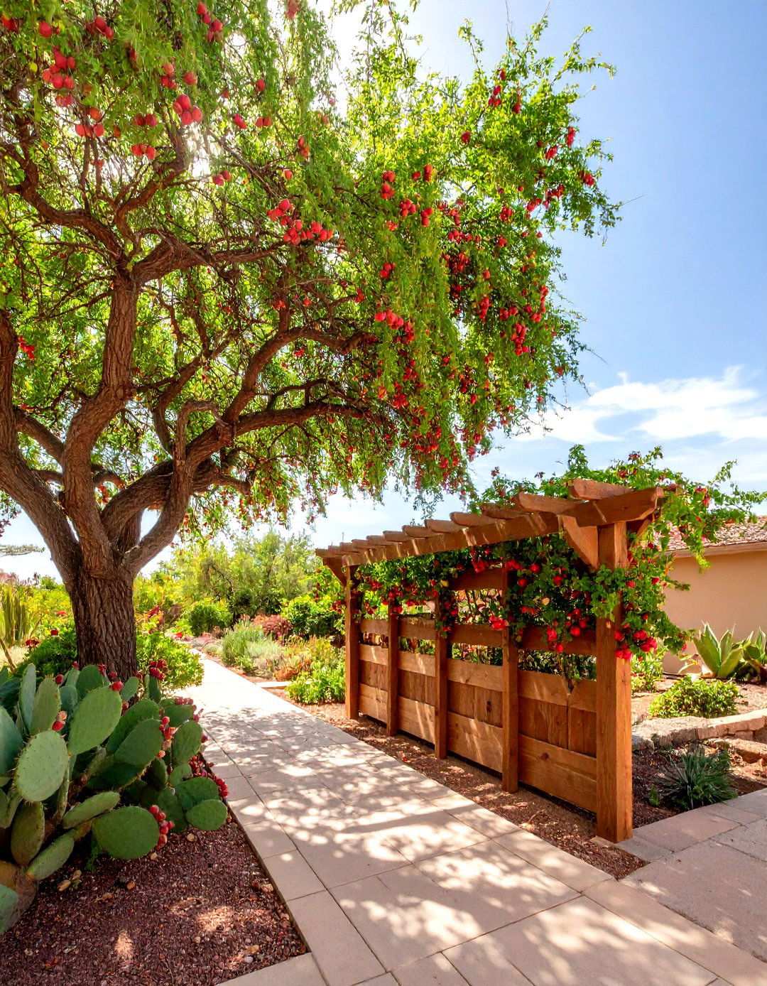 Arizona Backyard Edible Desert Plant Bed - 20 Arizona Backyard Ideas