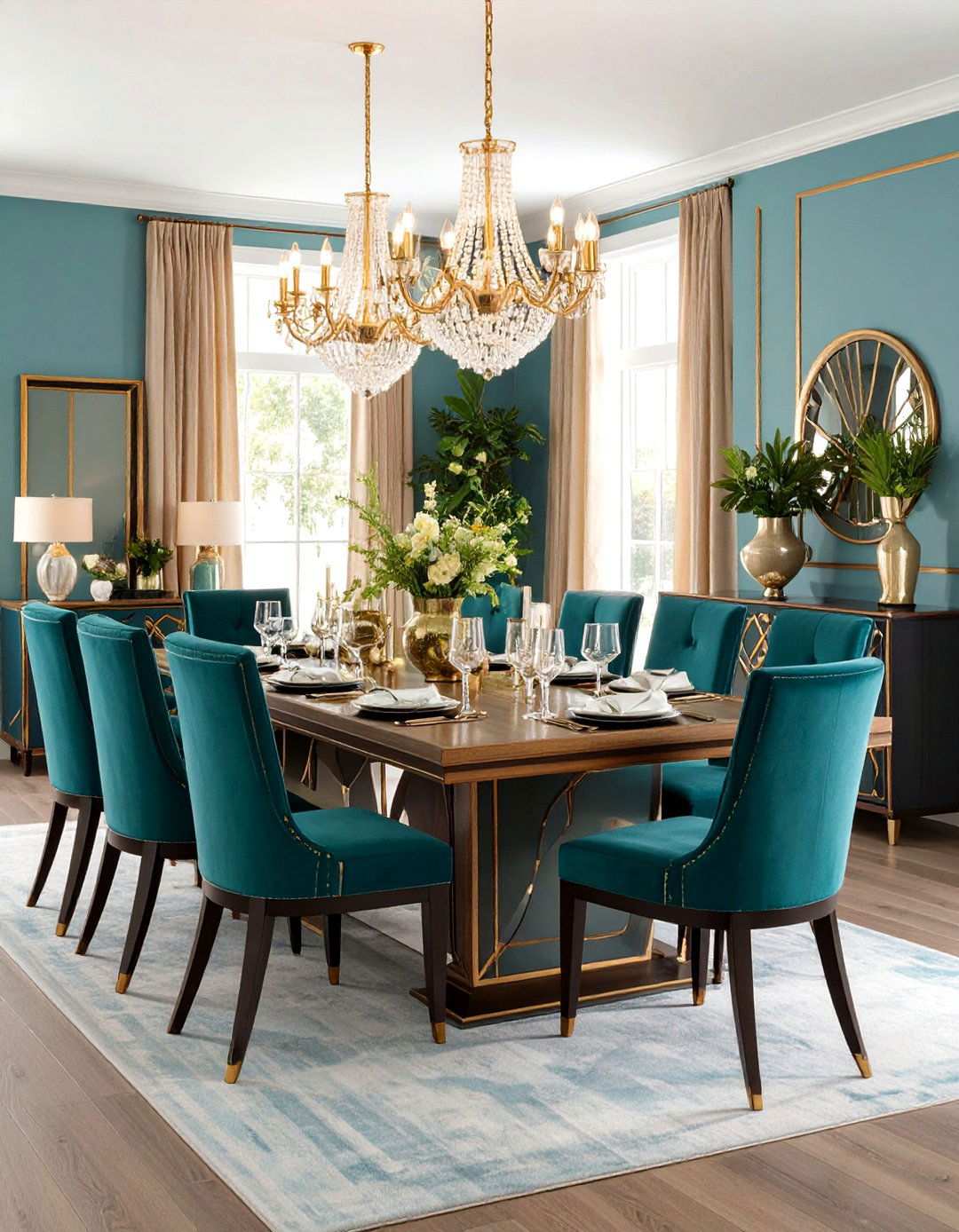 Art Deco Dining Room with Custom Cabinetry and Storage Solutions - 20 Art Deco Dining Room Ideas