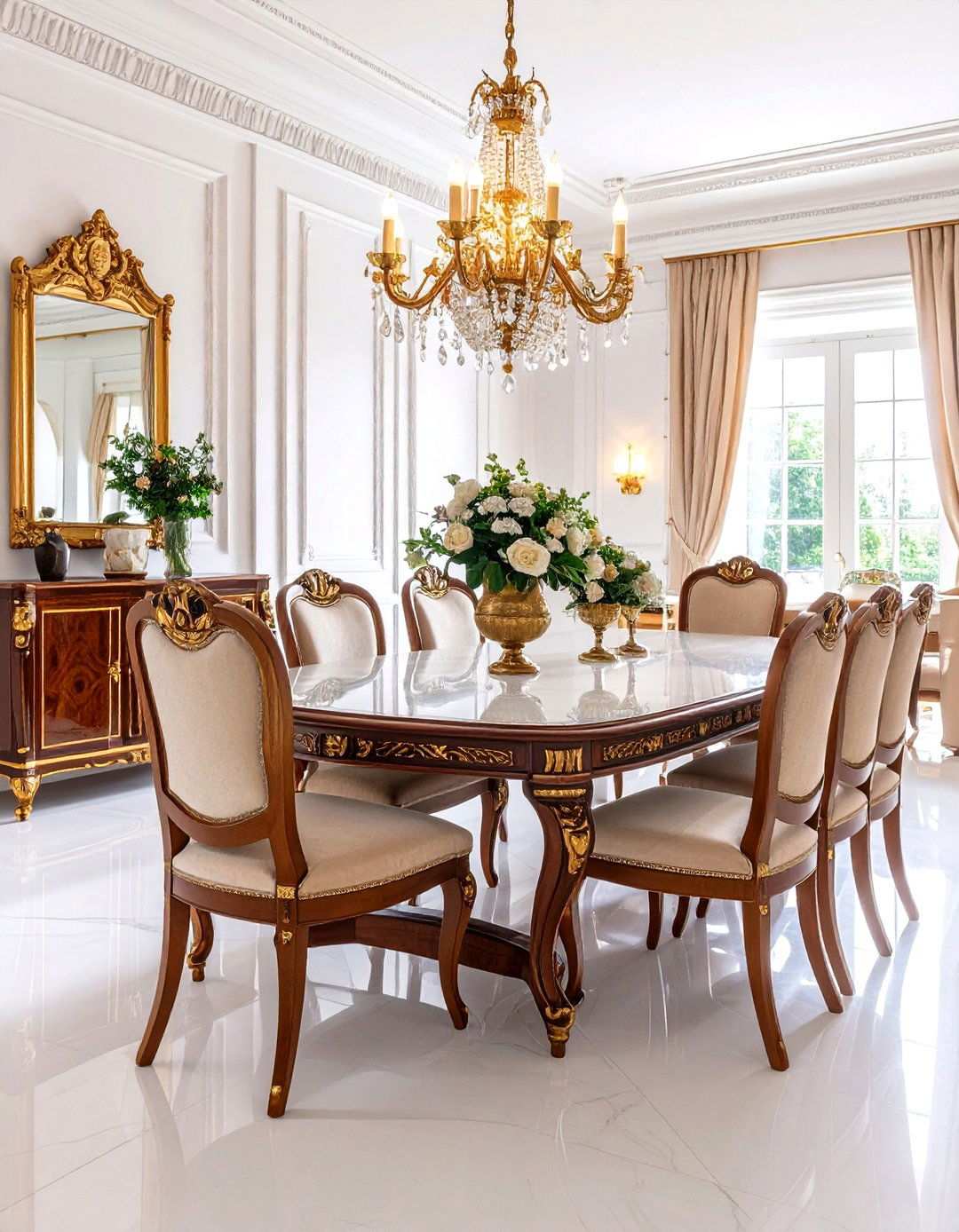 Art Deco Dining Room with Exotic Wood Furniture - 20 Art Deco Dining Room Ideas