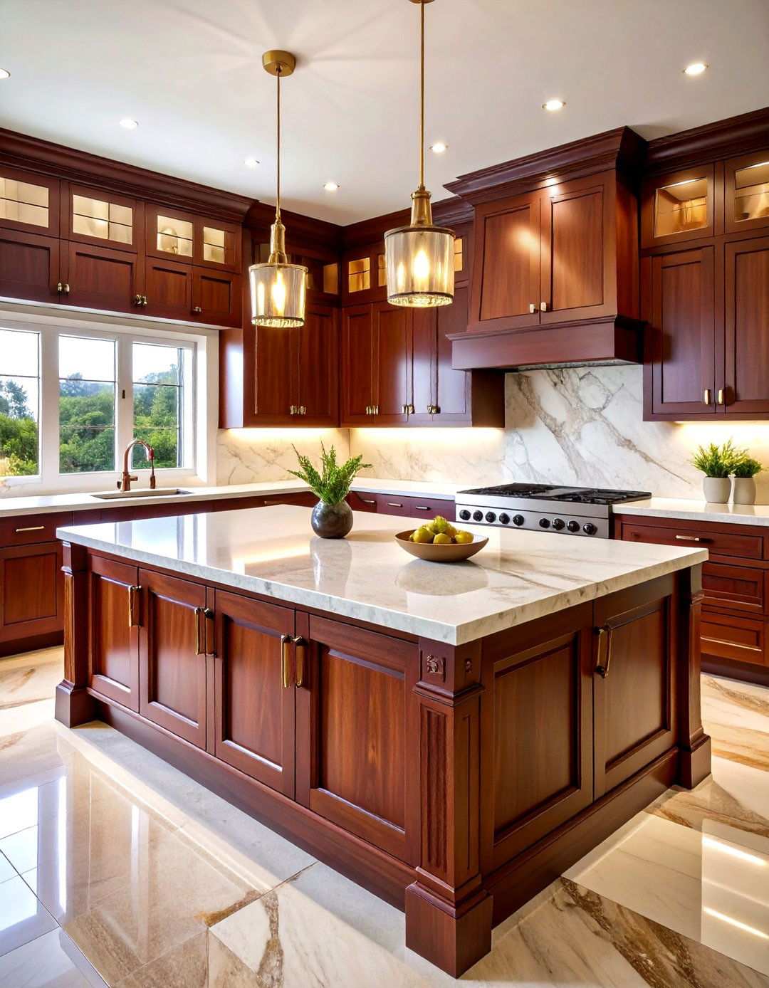 Art Deco Kitchen Dark Wood Accent Elements - 20 Art Deco Kitchen Ideas