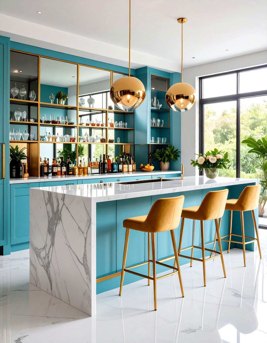 Art Deco Kitchen Glamorous Bar and Entertainment Areas - 20 Art Deco Kitchen Ideas