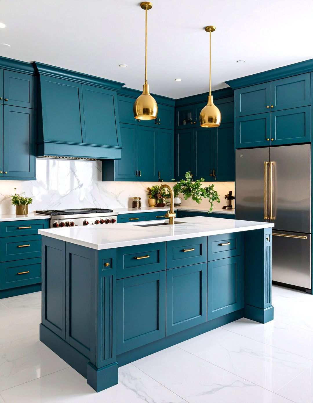Art Deco Kitchen Rich Jewel Tone Color Schemes - 20 Art Deco Kitchen Ideas