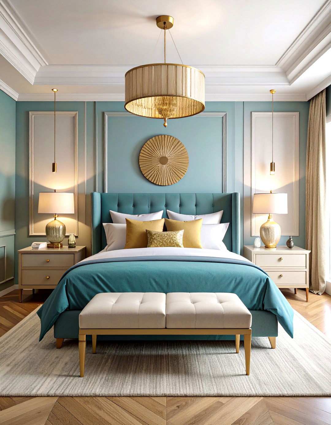 Art Deco Symmetrical Room Layout - 20 Art Deco Bedroom Ideas