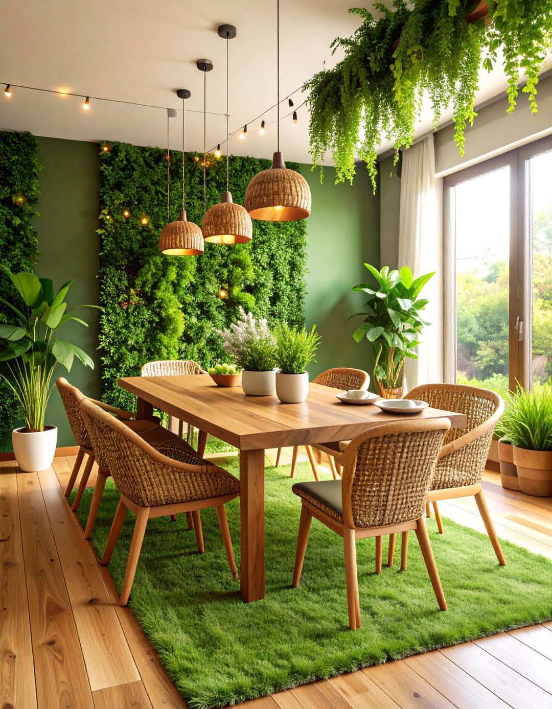 Artificial Grass Wall Dining Room Alfresco Design - 20 Artificial Grass Wall Design Ideas