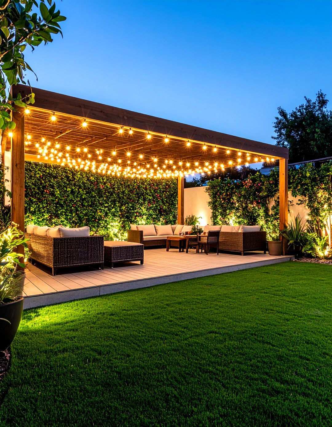 Artificial Grass Wall Terrace Privacy Design - 20 Artificial Grass Wall Design Ideas