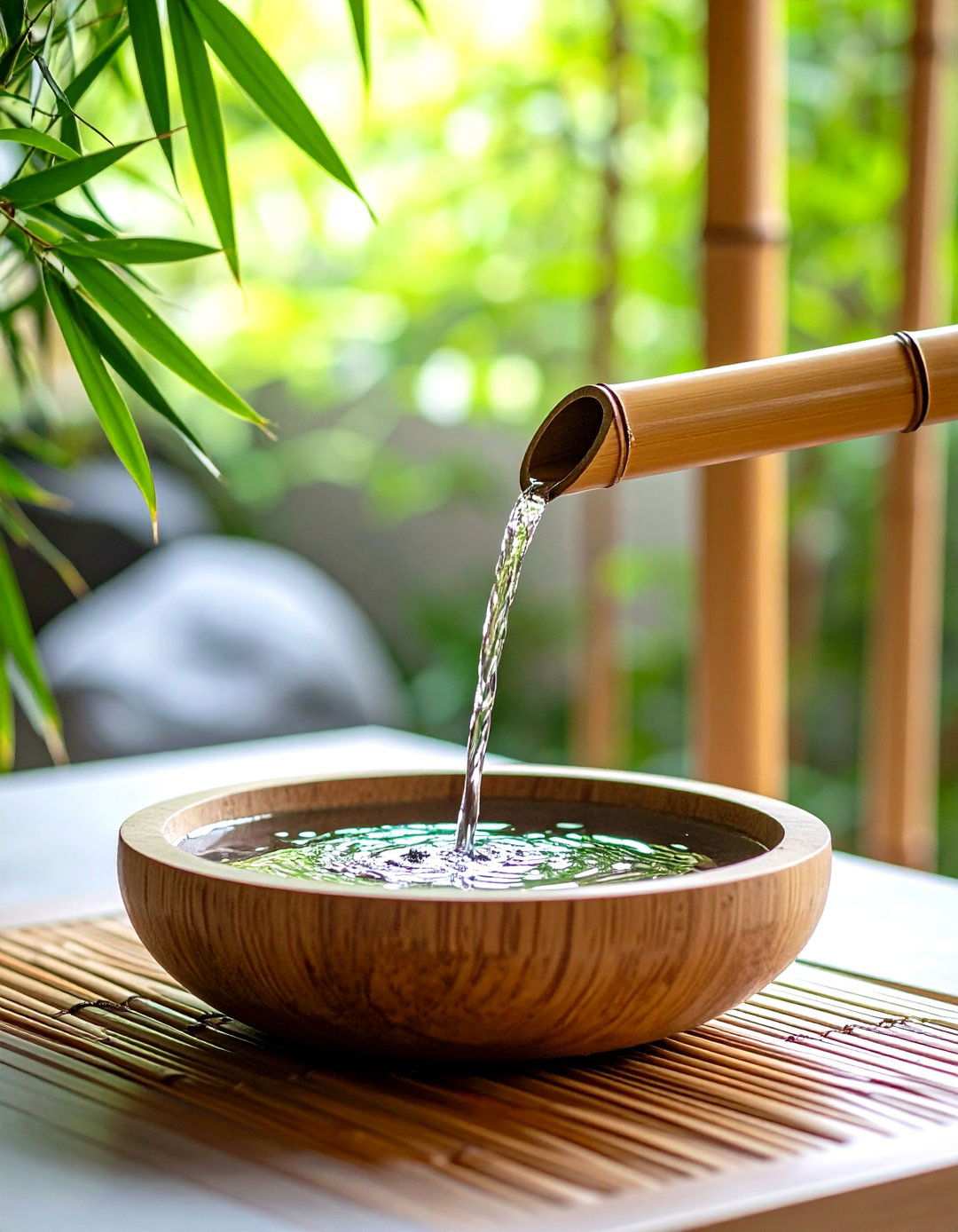 Asian Inspired Water Feature - 20 Asian Bedroom Ideas