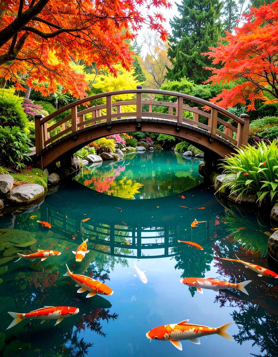 Asian Landscaping Stone Bridge Garden Features - 20 Asian Landscaping Ideas