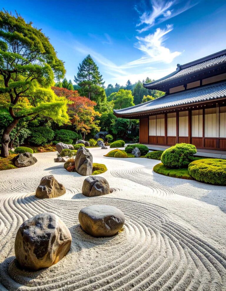 Asian Landscaping Zen Dry Rock Garden Design - 20 Asian Landscaping Ideas
