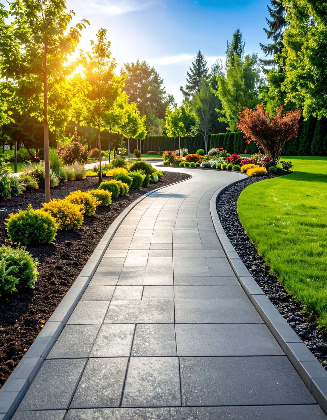 Asphalt Walkways with Maintenance Free Features - 20 Asphalt Walkway Ideas