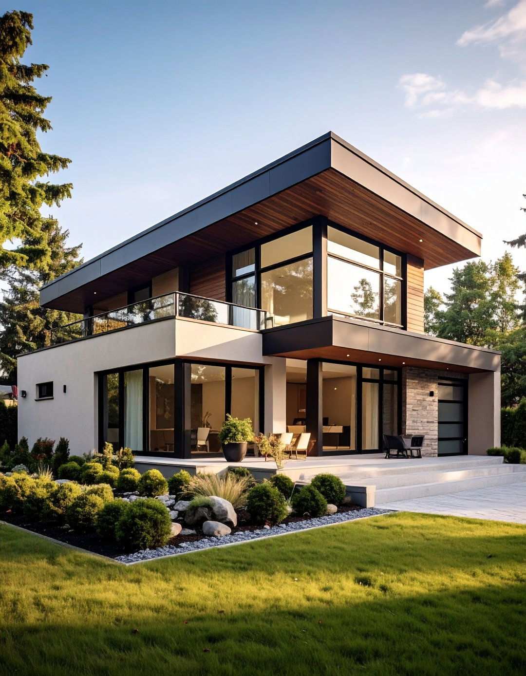 Asymmetrical Rooflines and Geometric Forms - 20 1980s House Exterior Ideas