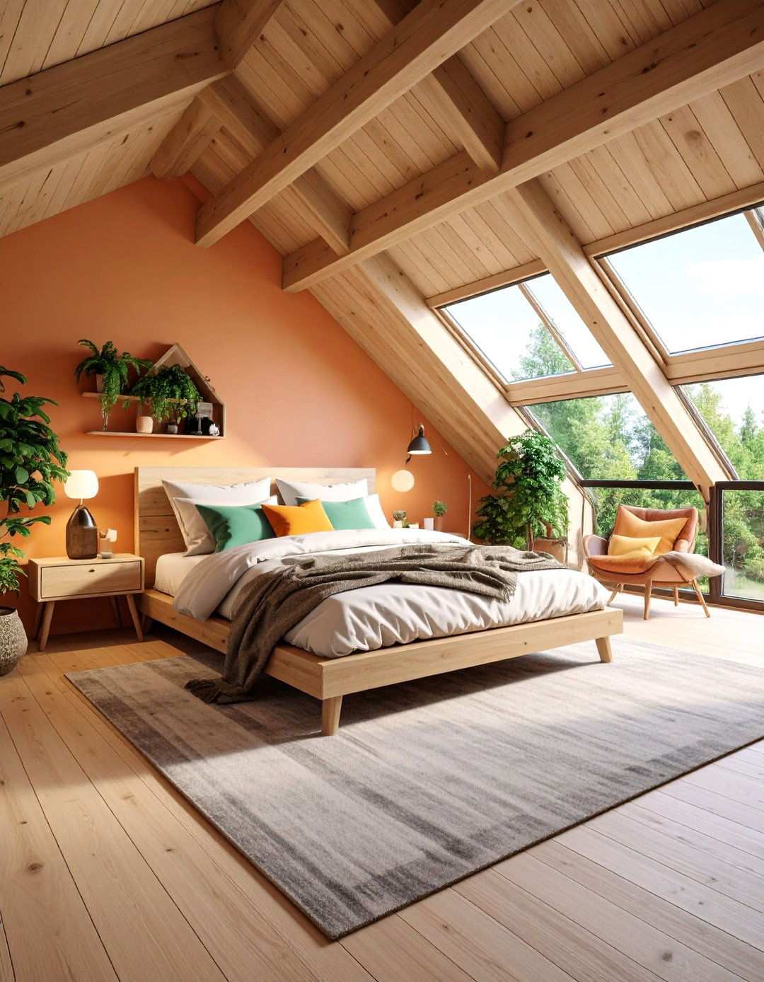 Attic Bedroom Color Drenching Techniques - 20 Attic Bedroom Ideas