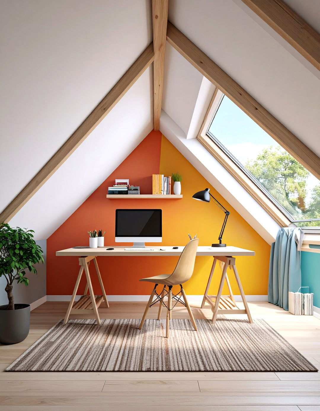 Attic Bedroom Workspace Integration - 20 Attic Bedroom Ideas