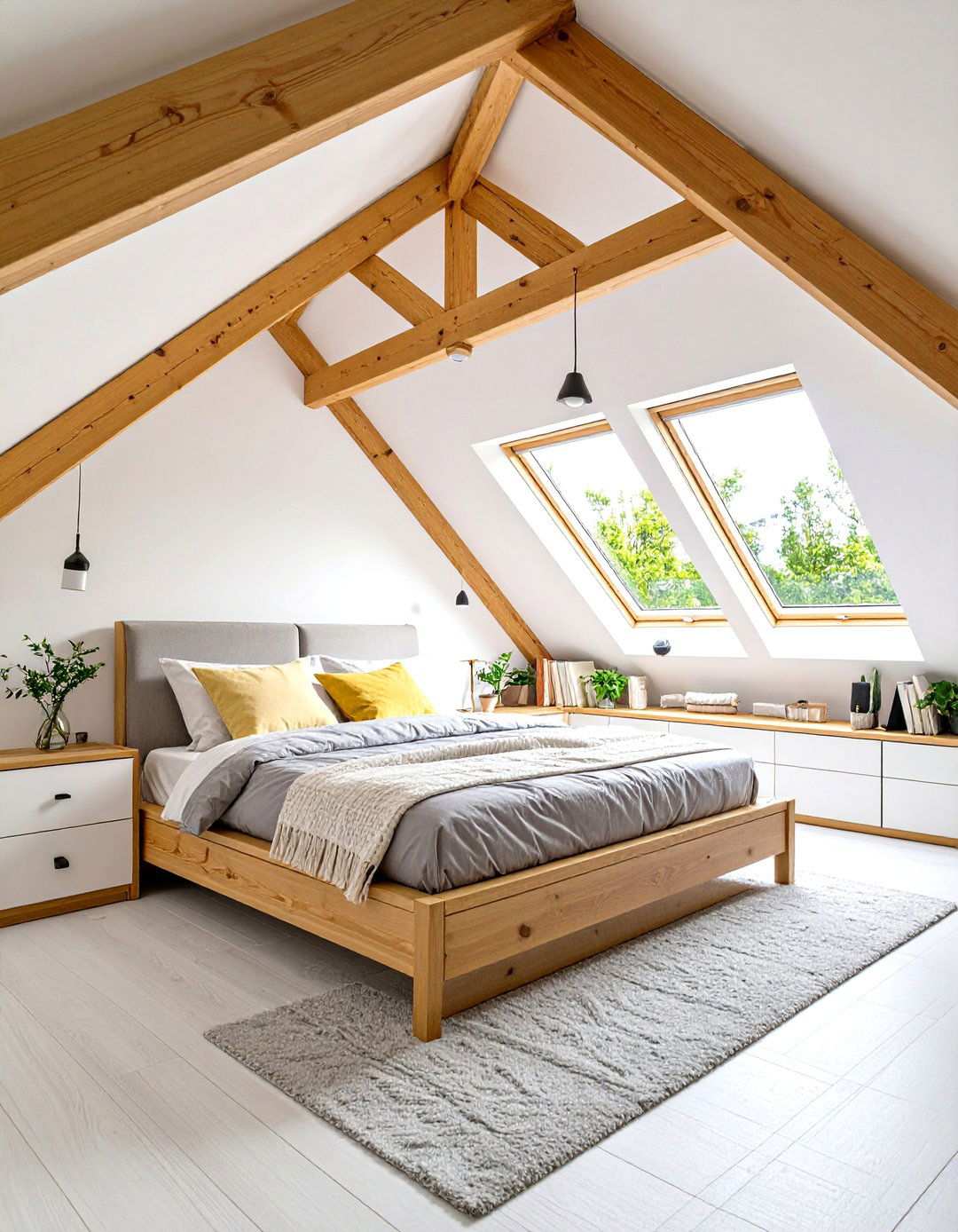 Attic Room Bedroom with Built in Storage Solutions - 20 attic room ideas