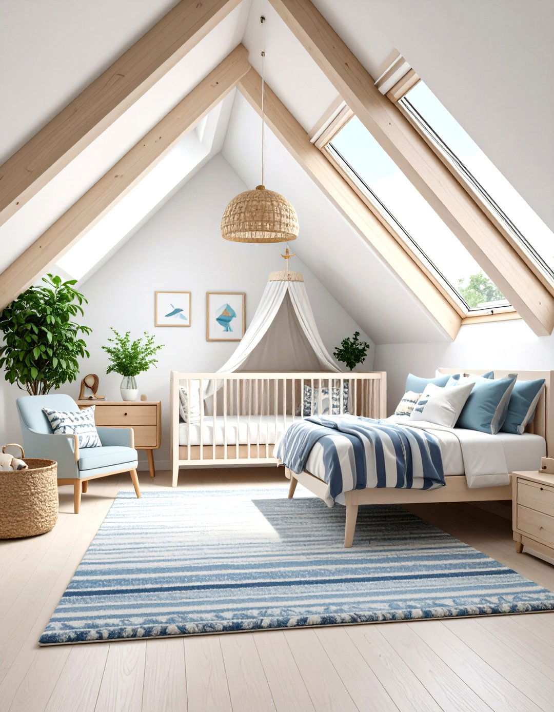 Attic Room Nursery with Safety First Design - 20 attic room ideas