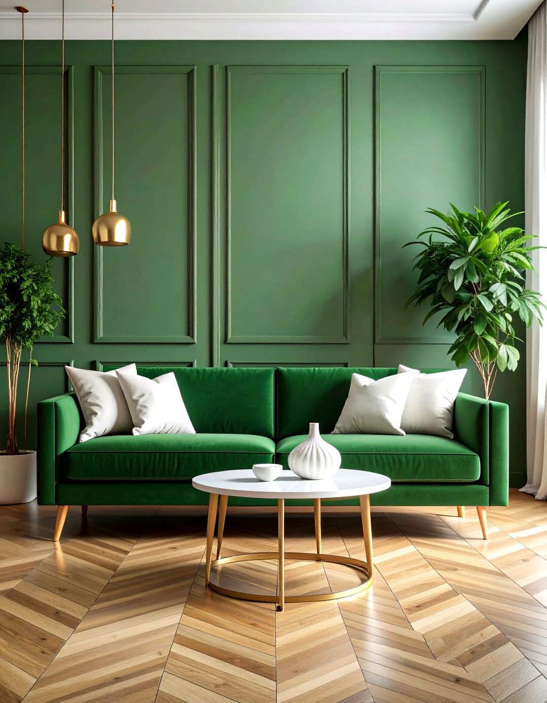 Avocado Green Living Room Accents Make Bold Statements - 20 70s Living Room Ideas