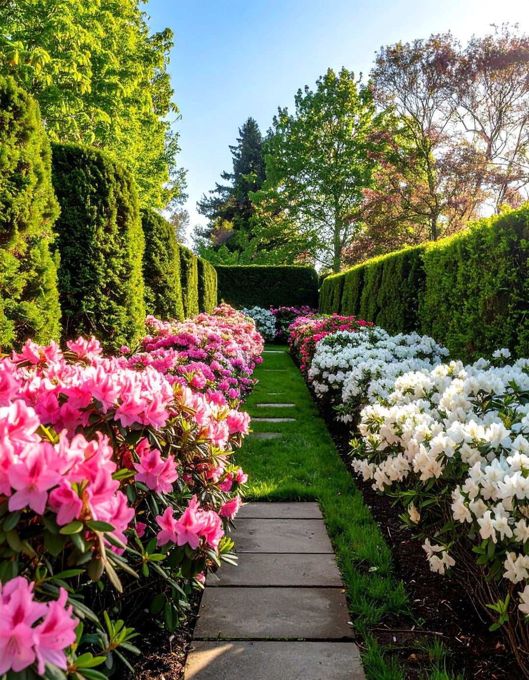 Azalea Border Hedge for Privacy and Structure - 20 Azalea Garden Ideas